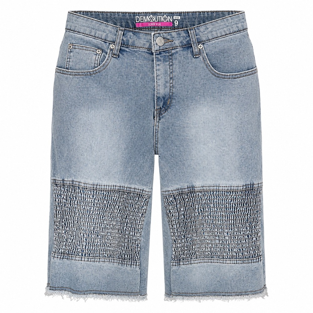 Y2K Demolition Moto Denim Shorts Women Size 9 Streetwear Grunge Retro Throwback